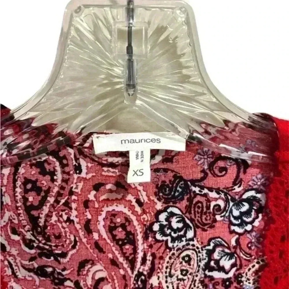 Maurice’s Bandana Coverup/Kimono Red and Blue Size XS - Picture 5 of 5